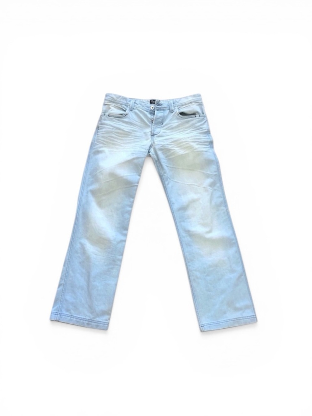 VINTAGE  D&G Dolce & Gabbana | Light Blue Faded Wash MAGIC Strght 33x29 Y2KJeans